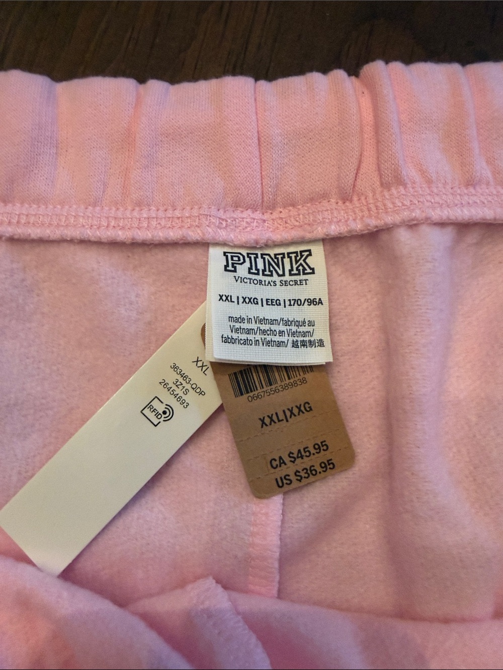 PINK Victoria's Secret Light Pink Fleece Lounge Pants